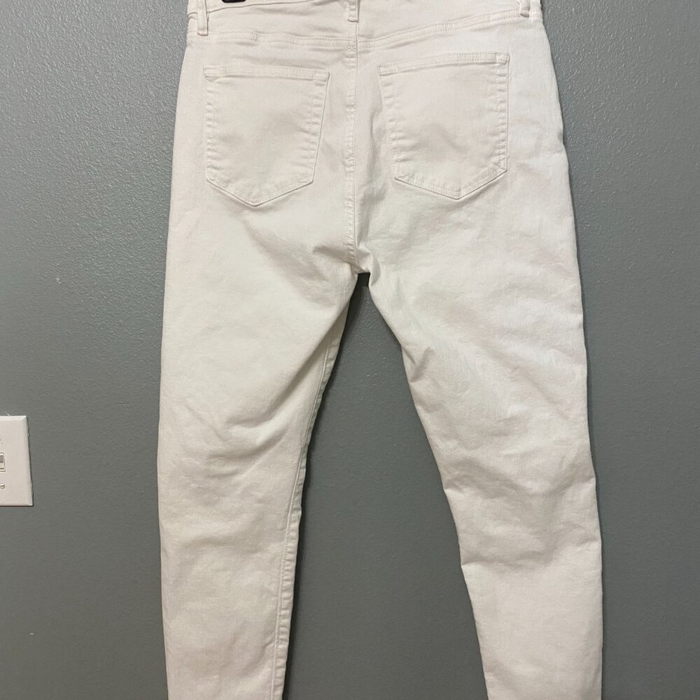 Loft White Five Button Straight Jeans - image 4